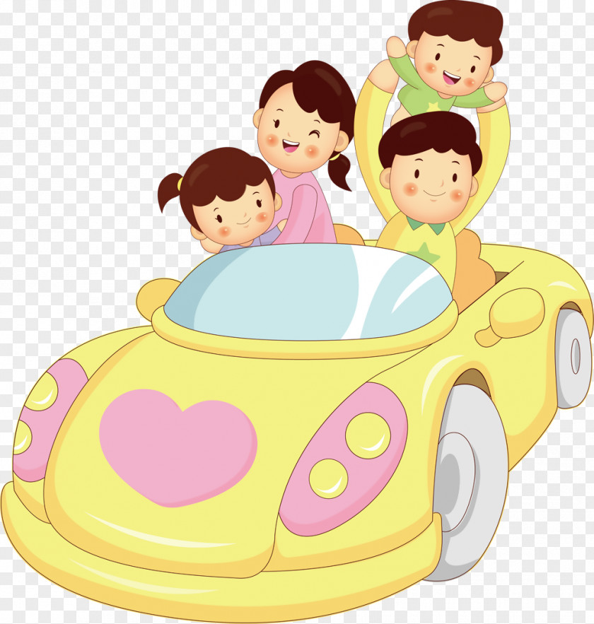 Cartoon Wedding Car Vector Travel Clip Art PNG