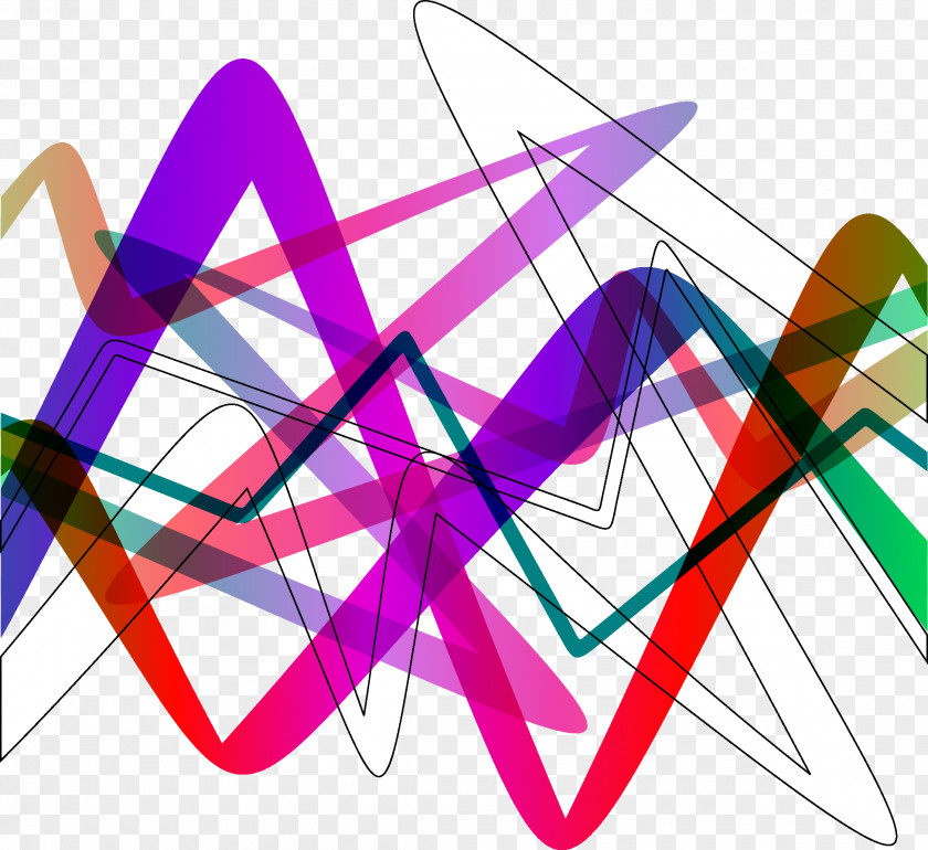 Colorful Lines Color Abstract Art PNG