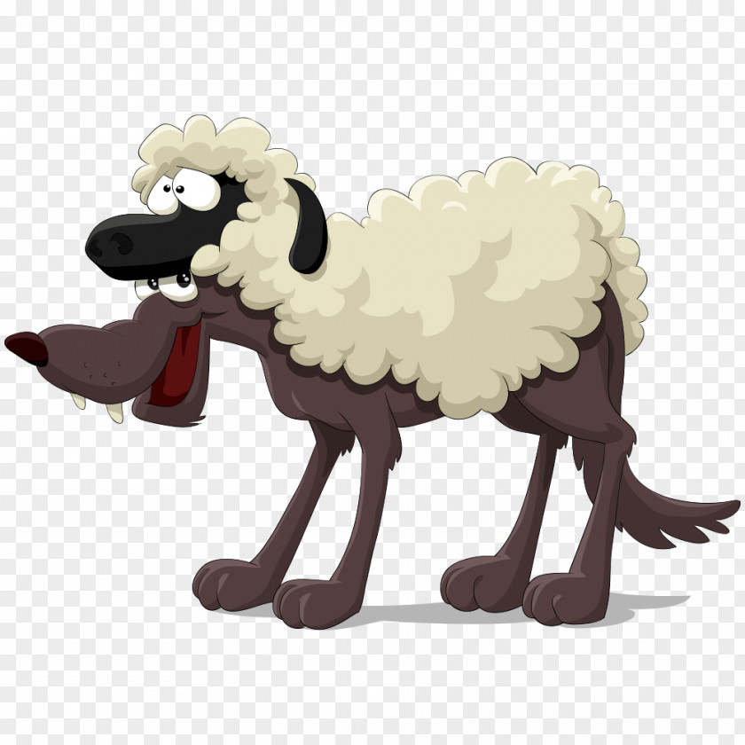 Vector Sheep Gray Wolf The Boy Who Cried Royalty-free PNG