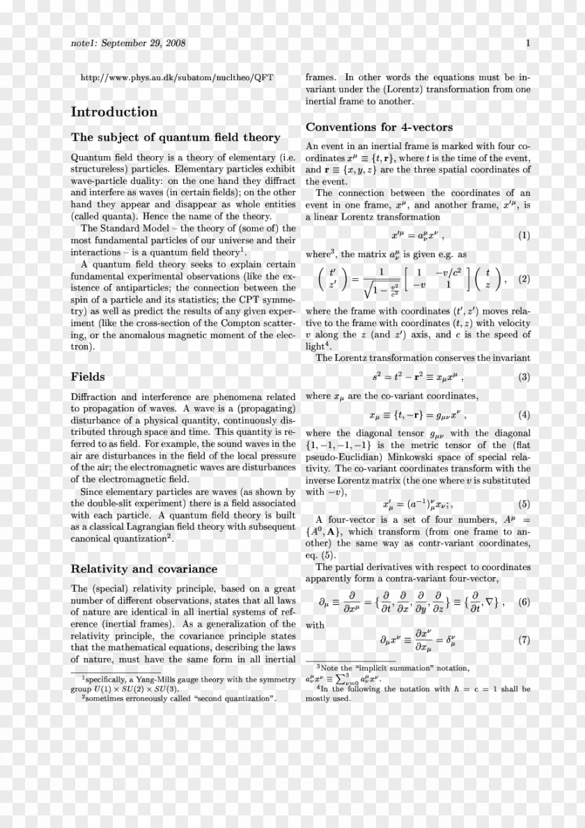 An Introduction To Quantum Field Theory Particle Physics PNG