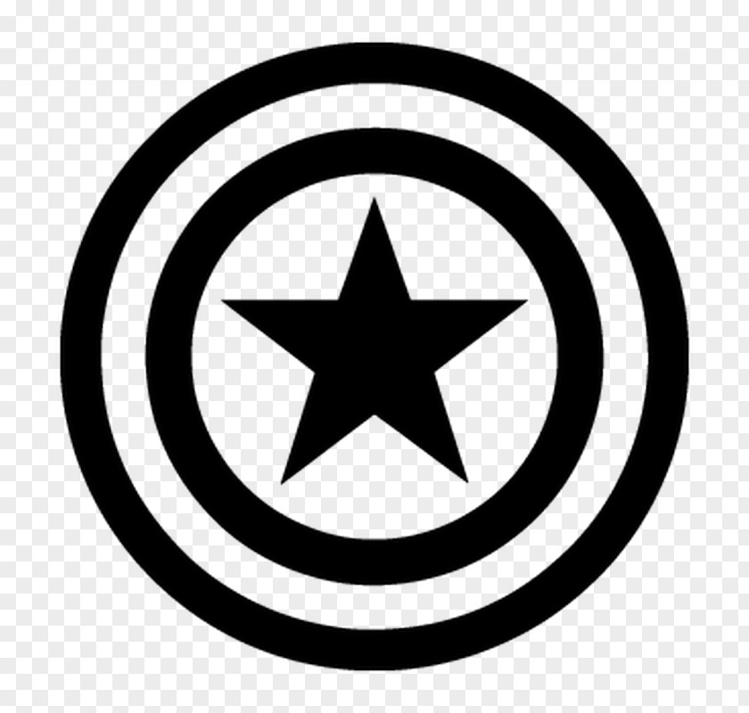 Captain America America's Shield Logo S.H.I.E.L.D. Stencil PNG