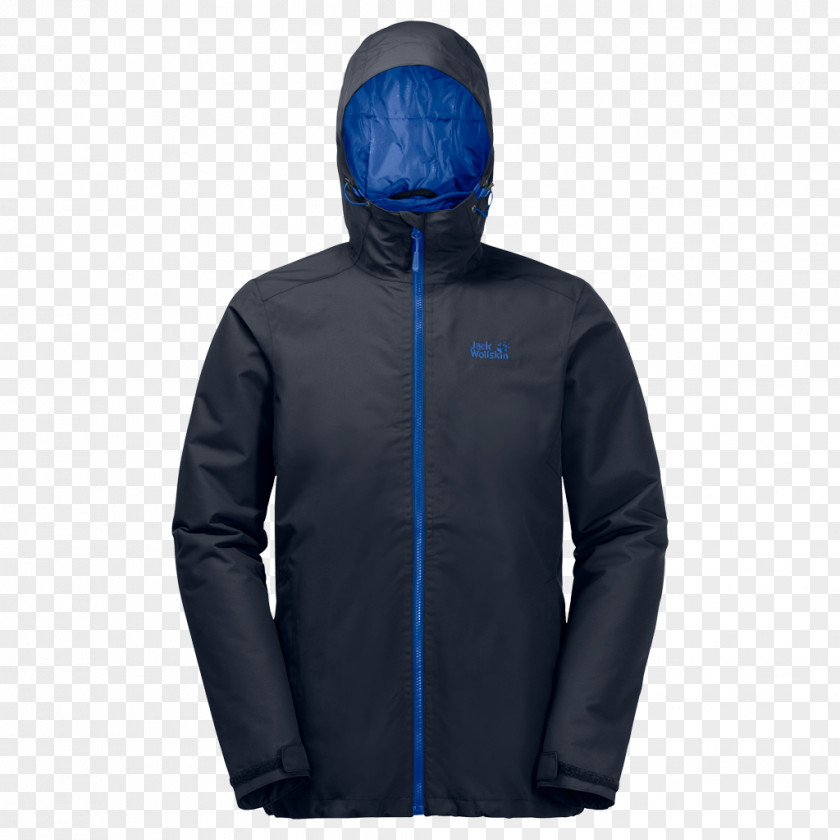 Jacket Hoodie Jack Wolfskin Clothing Blue PNG