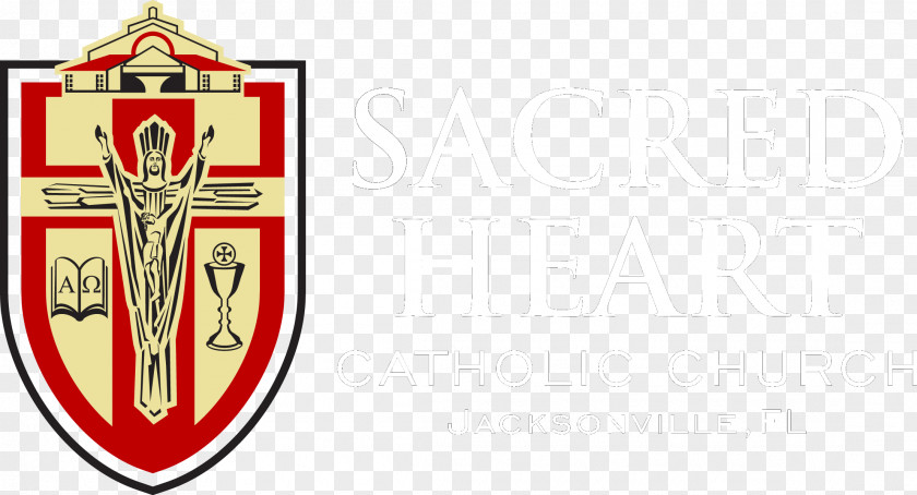 Sacred Heart Catholic Church Logo Christian Ministry Poster PNG