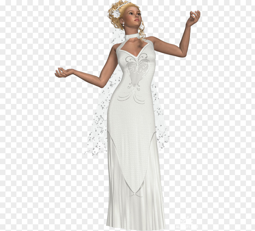 Dress Wedding Decoupage Bride Party PNG