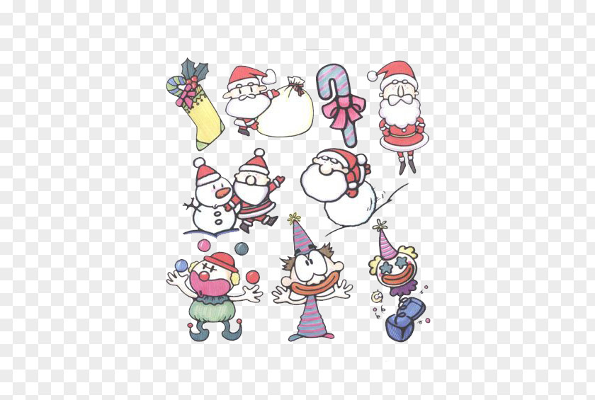 Free Santa Claus Pull All Kinds Of Material Christmas Decoration Clip Art PNG