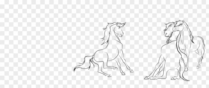 Spirit Stallion Horse Drawing Dog Line Art Sketch PNG