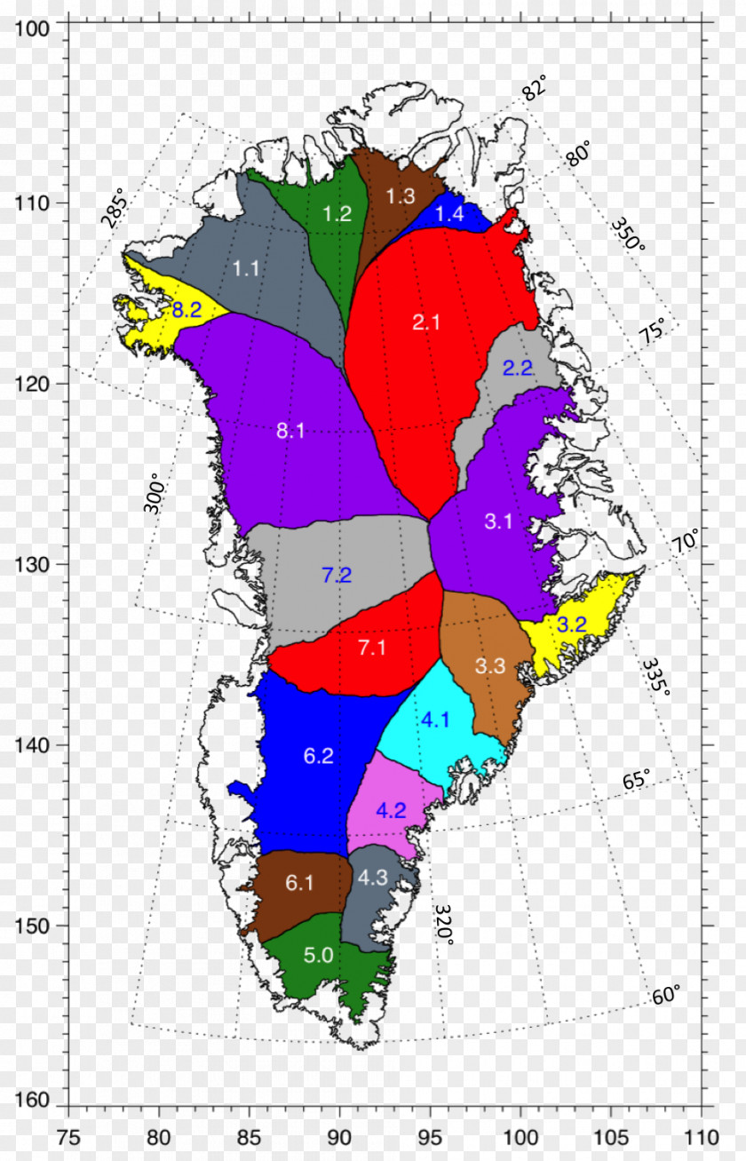 Greenland Ice Sheet Drainage Basin Arctic Ocean System Island PNG