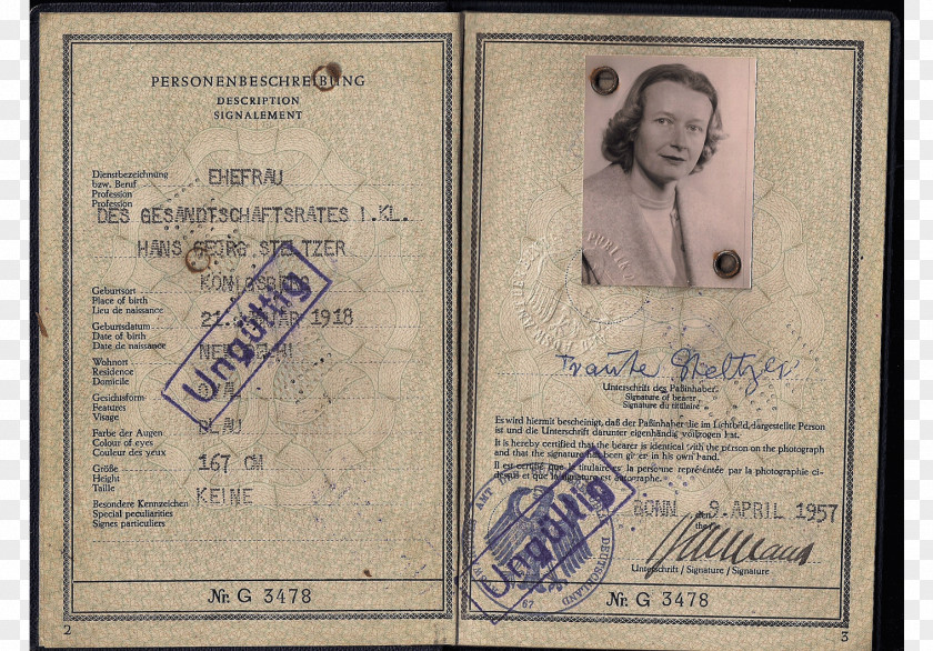 Passport Identity Document Travel Germany German PNG