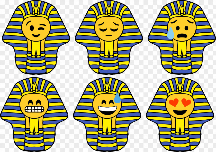 Pharaoh Ancient Egypt Smiley Emoticon Clip Art PNG
