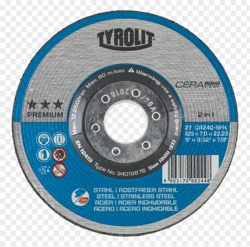 Tyrolit Tool Grinding Wheel Steel Cutting PNG