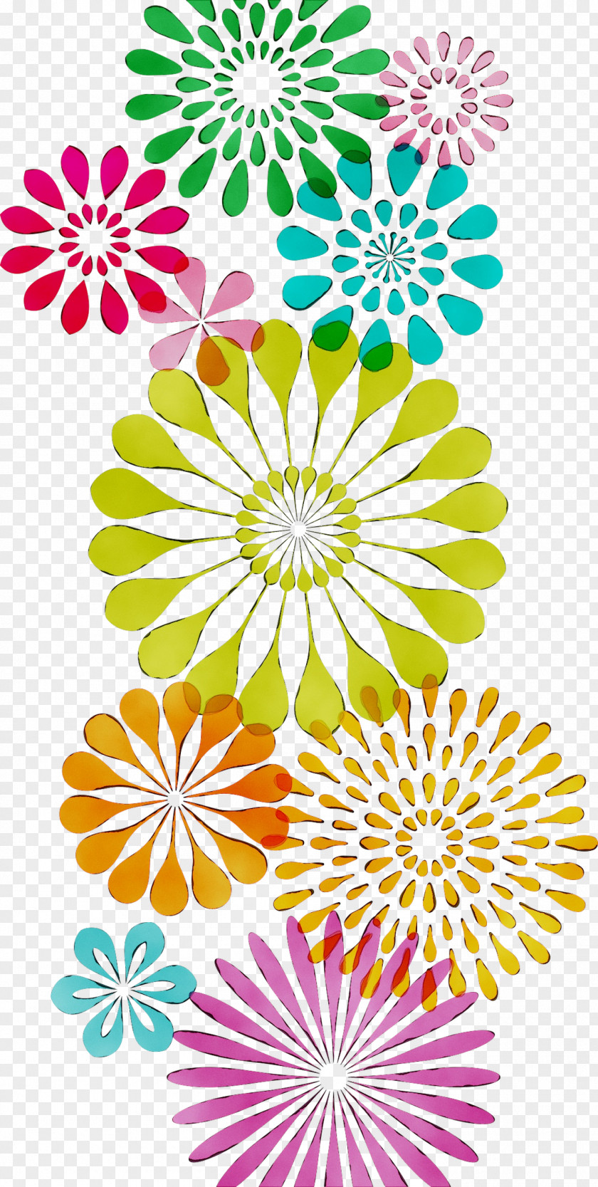 Floral Design Cut Flowers Chrysanthemum Pattern Leaf PNG