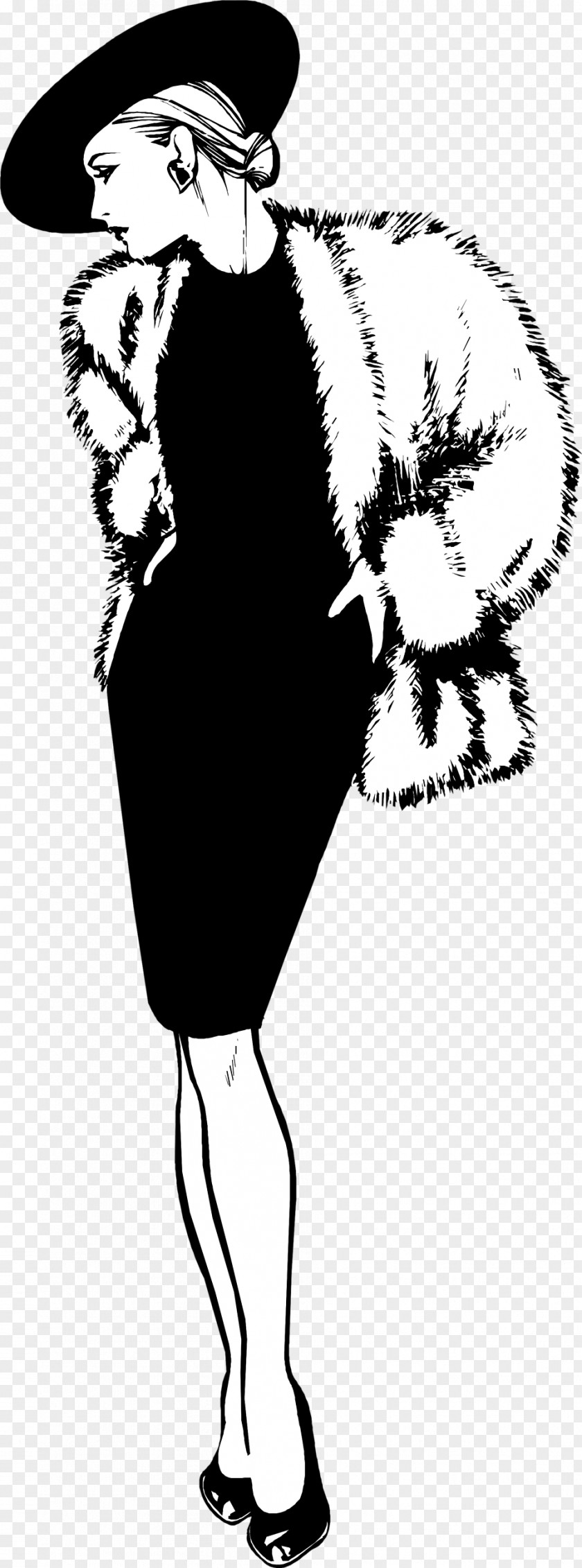 Hat Girls In Furs (Portrait Of A Woman) Fur Clothing Clip Art PNG