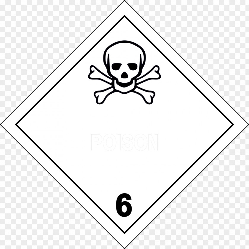 Hazardous Substance Dangerous Goods Placard Label Toxicity HAZMAT Class 6 Toxic And Infectious Substances PNG