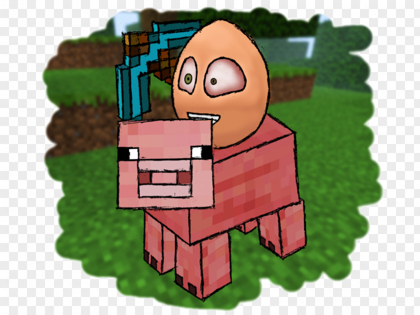 Minecraft Pig Video Game Cartoon Character PNG