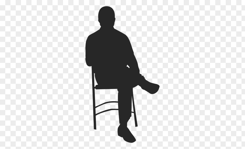 Sitting Man Rocking Chairs Silhouette PNG