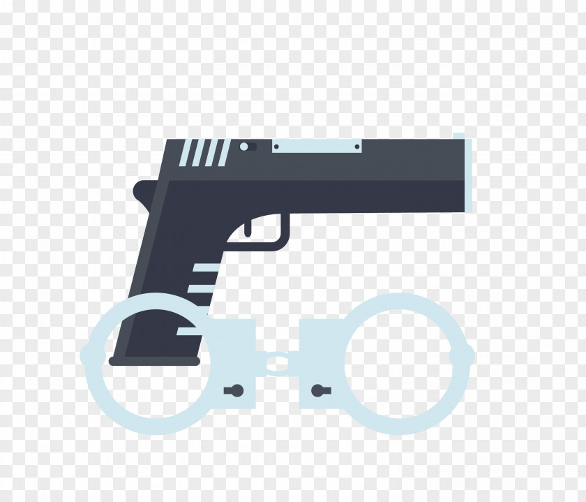Vector Pistol Handcuffs Material Handgun PNG