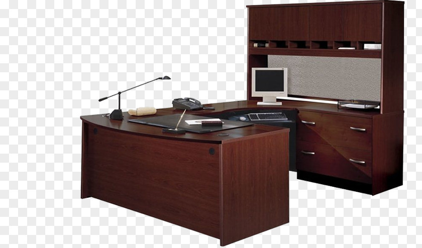 Desk Office Hutch Computer Furniture PNG