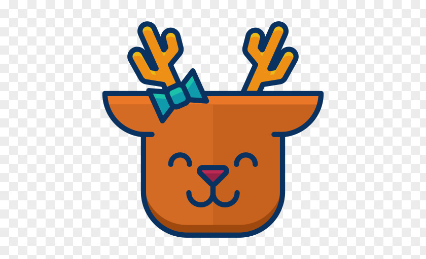 Smile Happy Reindeer Emoticon Rudolph Christmas PNG