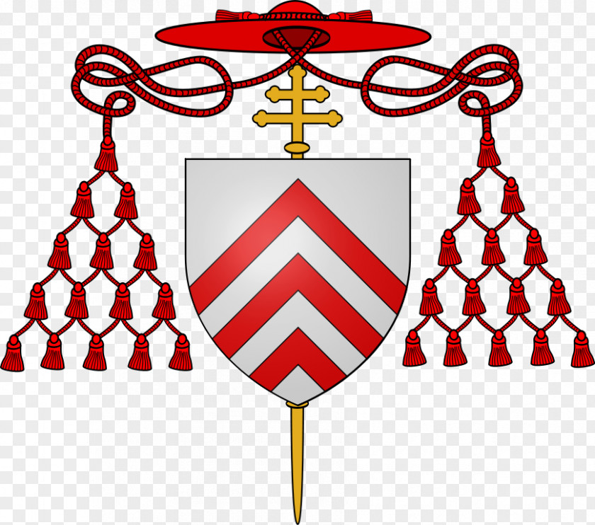 Triple Portrait Of Cardinal De Richelieu Coat Arms Crown-cardinal Galero PNG