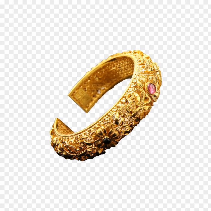 Assortment Filigree Bangle Gold Ring PNG