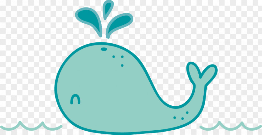 Cartoon Whale Water Jet Drawing Clip Art PNG