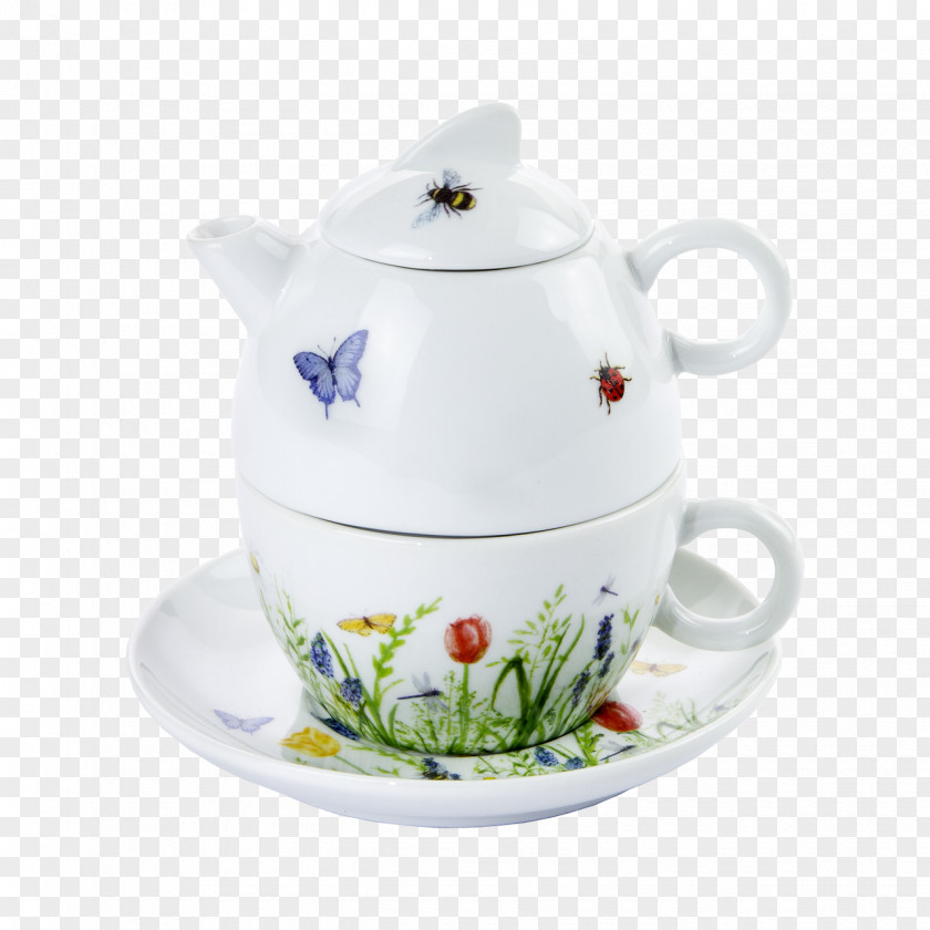 Kettle Coffee Cup Porcelain Saucer Mug PNG