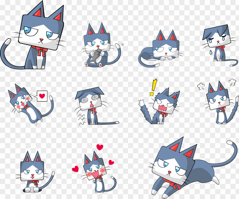 Maneki Neko Cat Cartoon Model Sheet PNG