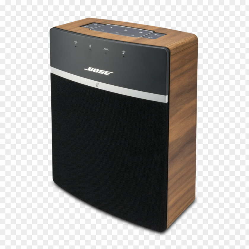 Walnut Wood Audio Bose SoundTouch 10 SoundLink Revolve Loudspeaker PNG