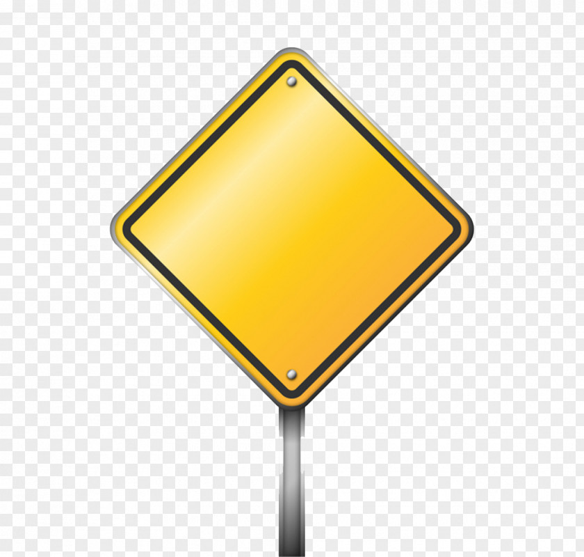 Blank Yellow Road Signs Traffic Sign Warning Icon PNG