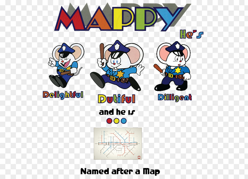 Mappy Arcade Game Video Logo PNG