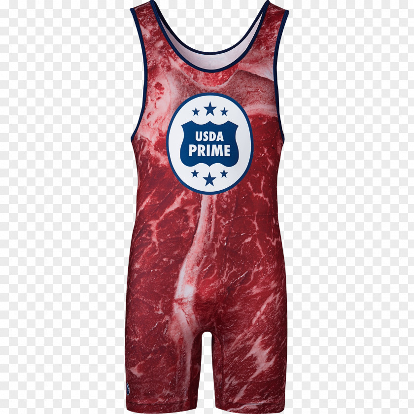 Red White And Blue Wrestling Singlets T-shirt Gilets Sleeveless Shirt PNG