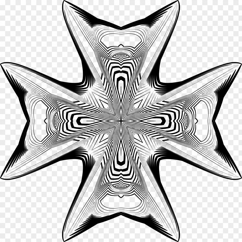 Sea Star Symmetry Symbol Line Pattern PNG