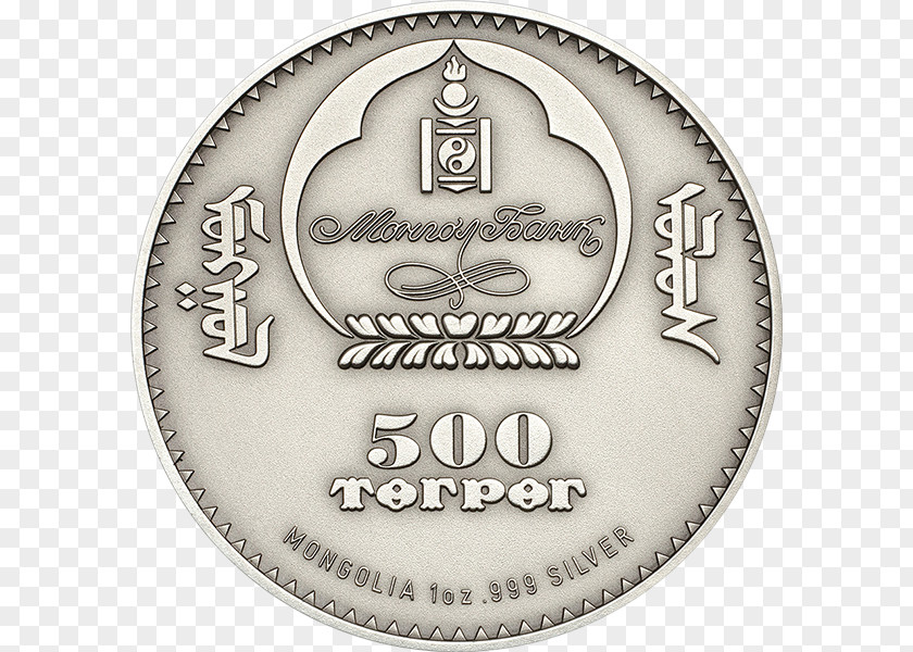 Small Hamster Silver Coin Mongolian Tögrög PNG