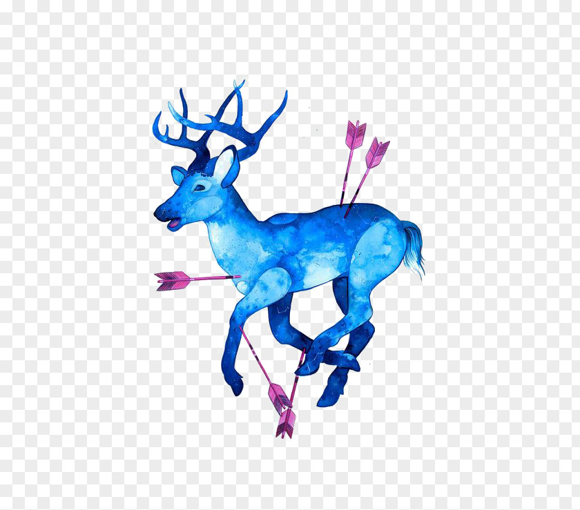 Arrow Deer Paper Art Illustration PNG