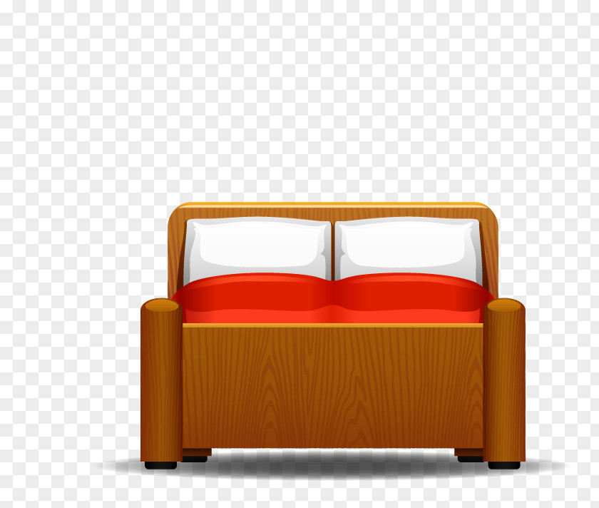Vector Beds Nightstand Bed Furniture PNG