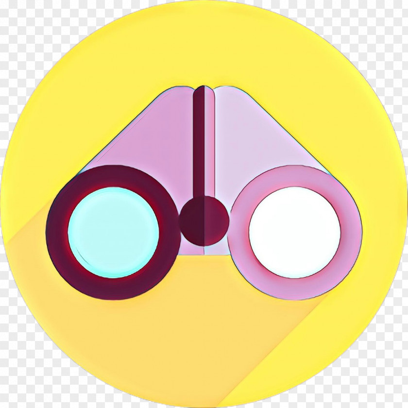 Yellow Circle Pink Nose Eye PNG