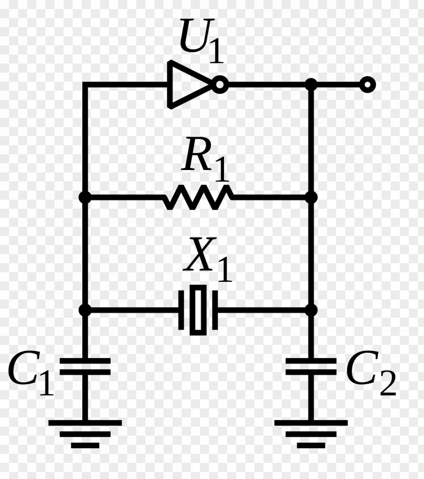 Pierce Oscillator Electronic Oscillators Crystal Wiring Diagram Circuit PNG