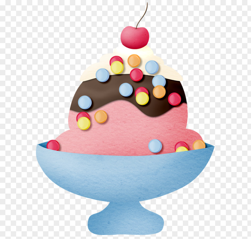 Sundae Ice Cream Cake Cones PNG