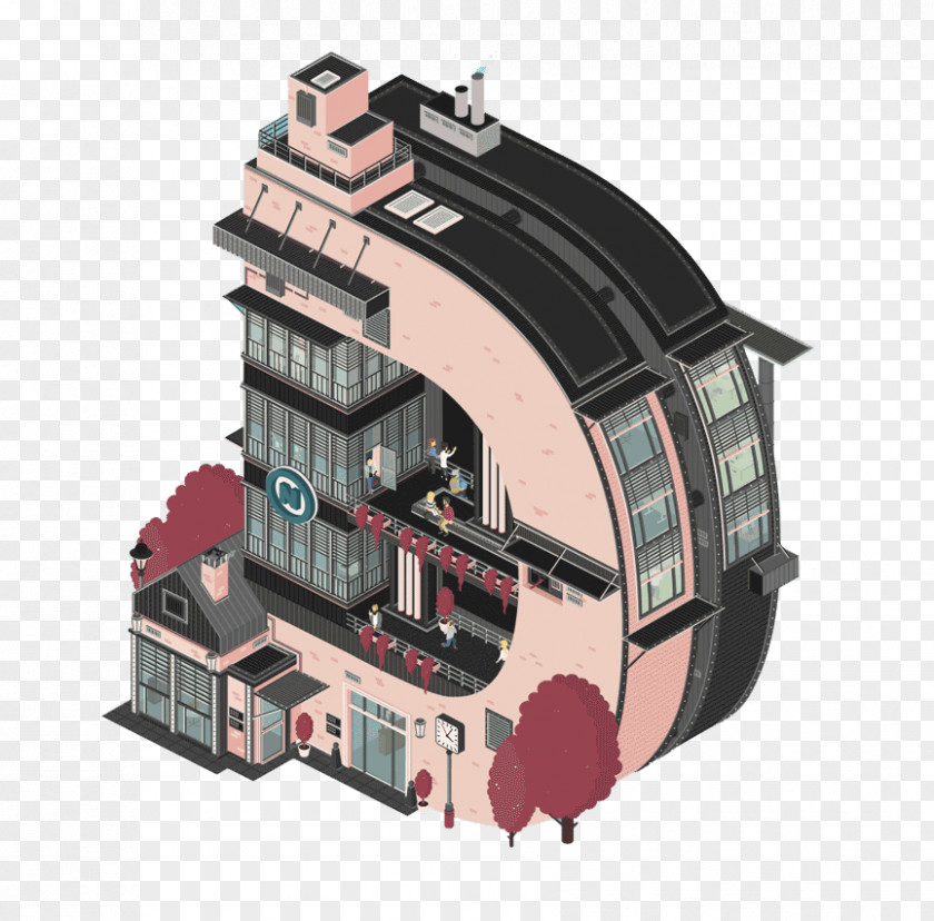 Creative Building House Creativity Animation Illustration PNG