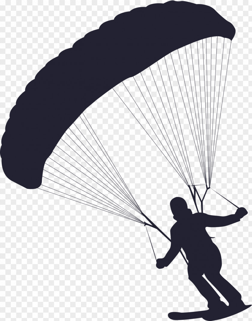 Parachute Paragliding Parachuting Silhouette PNG