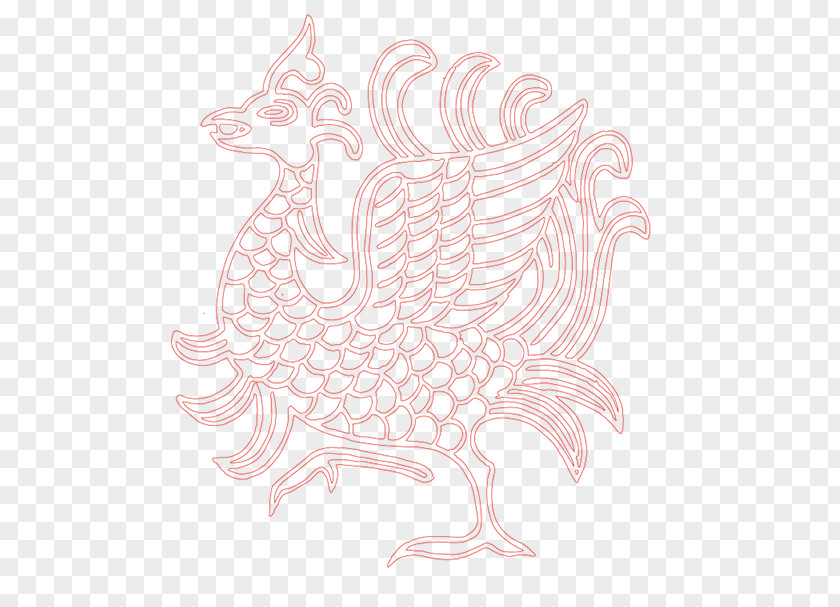 Red Phoenix Rooster Chicken Visual Arts Bird Illustration PNG