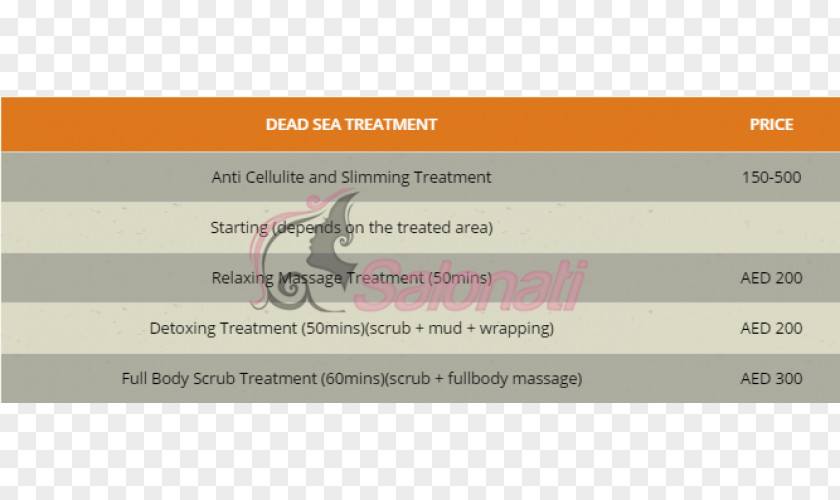 Spa Beauty Treatments Brand Font PNG