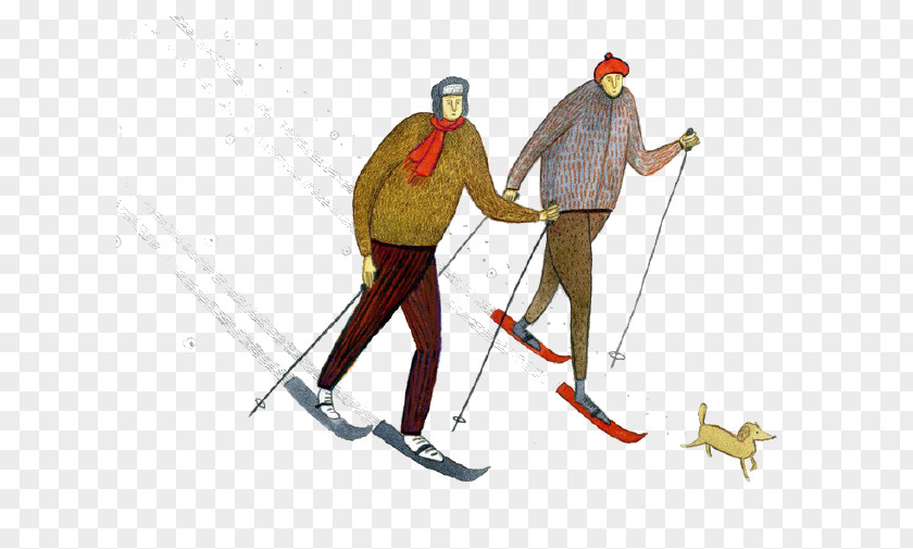 Cartoon Skiing Siberia Adobe Illustrator Software Illustration PNG