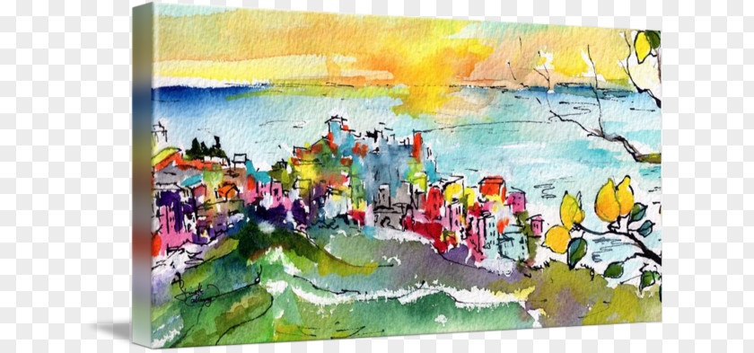 Cinque Terre Monterosso Al Mare Manarola Watercolor Painting Portofino PNG