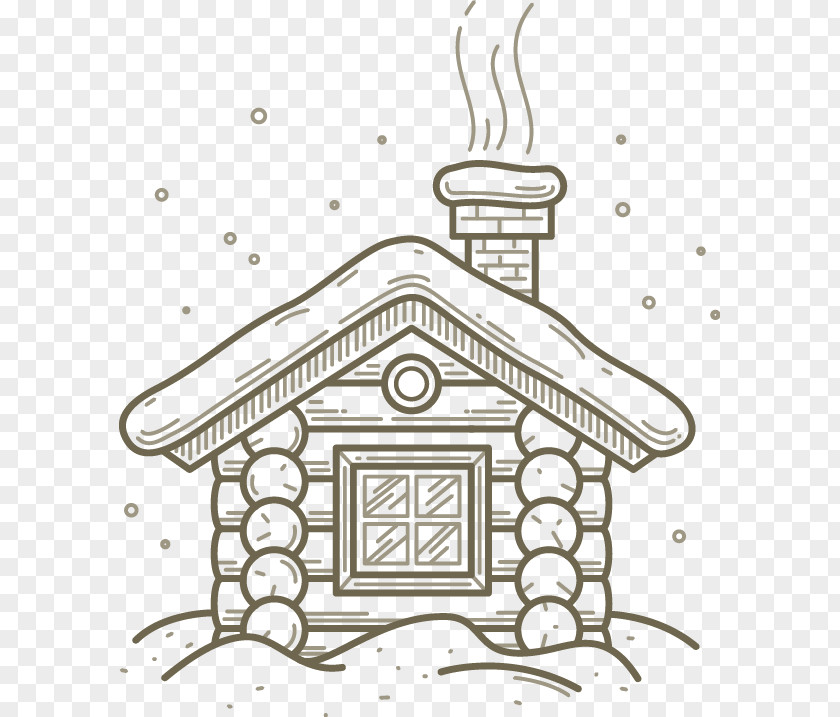 Hand Drawn Sketch House Chimney Pattern Drawing Line Art PNG