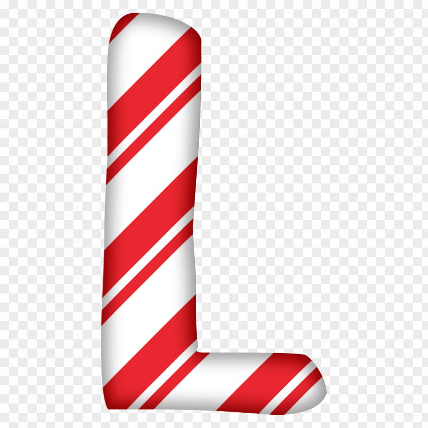 L Santa Claus Letter Candy Cane Christmas Alphabet PNG