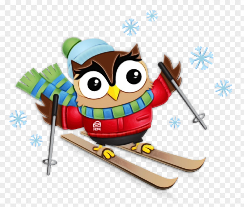 Ski Games Cartoon Animation Recreation Owl PNG