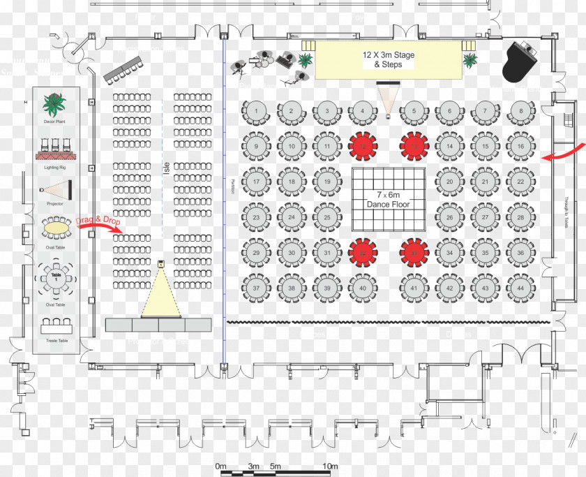 Stage Floor Plan Event Management Page Layout PNG