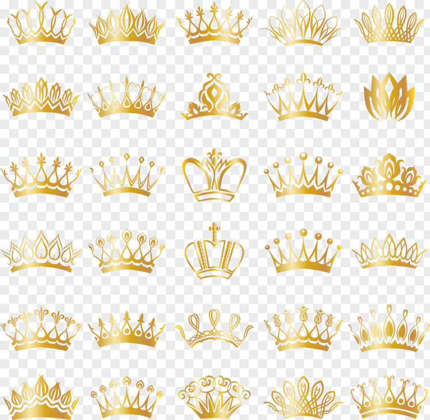 Imperial Crown Yellow Gold Pattern PNG