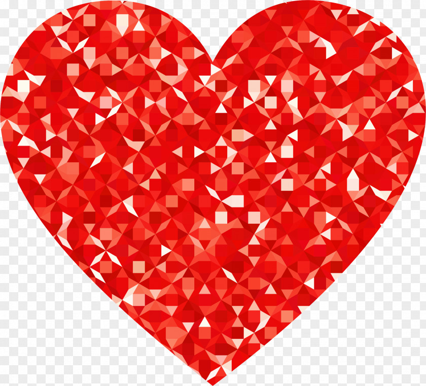 Ruby Gemstone Heart Valentine's Day PNG